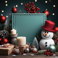 Illustration of Christmas background, AI Generated photo