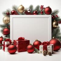 Illustration of Christmas background, AI Generated photo