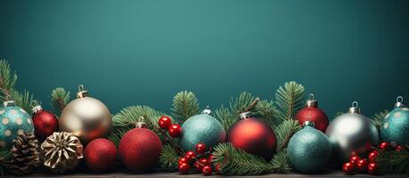 Illustration of Christmas background, AI Generated photo