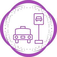 Taxi Stand Vector Icon