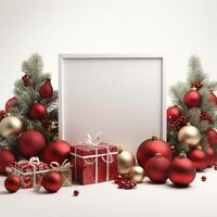 Illustration of Christmas background, AI Generated photo