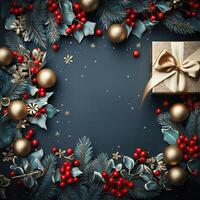 Illustration of Christmas background, AI Generated photo