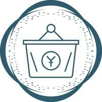 Yen Basket Vector Icon