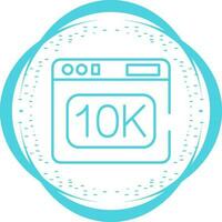 icono de vector de 10k