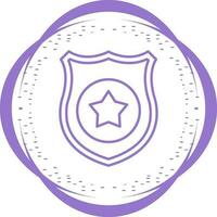 icono de vector de escudo de policía