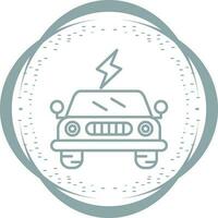 icono de vector de coche eléctrico