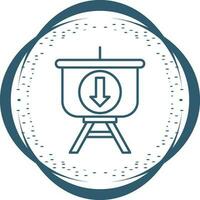 Downloading Presentation Vector Icon