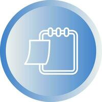 Writing pad with sticky no Vector Icon