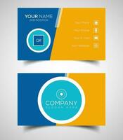 Double-sided creative and modern business card template. Vector illustration