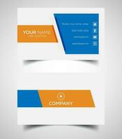 Double-sided creative and modern business card template. Vector illustration