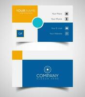 Double-sided creative and modern business card template. Vector illustration