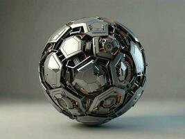 mechanical futuristic soccer ball concept photo