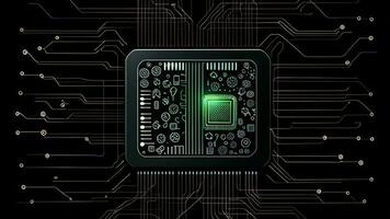 artificial intelligence technology processor computer illustration photo