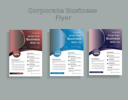 Corporate creative colorful business flyer template design set, abstract business flyer, vector template design or business poster template design