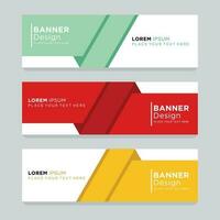 Collection banners modern wave design  colorful background. vector illustration