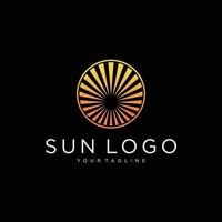 Sun logo design vector template  Icon symbol  Illustration