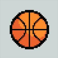 Pixel art illustration Basket Ball. Pixelated Basket Ball. Sports Basket Ball icon pixelated for the pixel art game and icon for website and video game. old school retro. vector