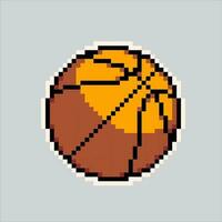 píxel Arte ilustración cesta pelota. pixelado cesta pelota. Deportes cesta pelota icono pixelado para el píxel Arte juego y icono para sitio web y vídeo juego. antiguo colegio retro vector