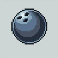 Pixel art illustration Bowling Ball. Pixelated Bowling Ball. Sports Bowling Ball icon pixelated for the pixel art game and icon for website and video game. old school retro. vector