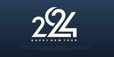 2024 contento nuevo año logo texto diseño. 2024 número diseño modelo. vector ilustración.