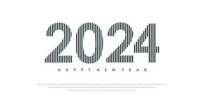 2024 Happy New Year logo text design. 2024 number design template. Vector illustration.