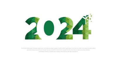 2024 Happy New Year logo text design. 2024 number design template. Vector illustration.