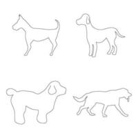 Dog line icon vector illustration symbol design