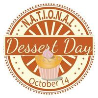 National Dessert Day Sign vector