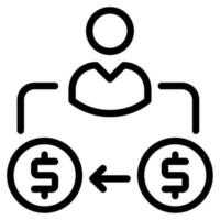 Peer-to-Peer Lending Icon vector