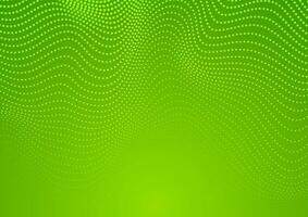 Abstract green wavy dotted pattern background vector