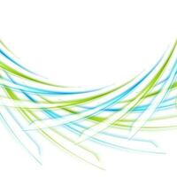 Blue and green curved shapes abstract background vector