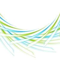 Blue and green curved shapes abstract background vector