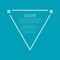 Quote blank speech bubble abstract triangle design vector