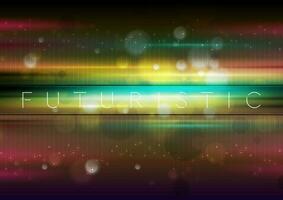 Colorful glowing stripes and tech lines abstract background vector