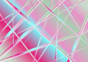 Holographic glossy stripes abstract background vector