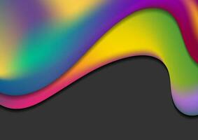 Colorful liquid waves abstract background vector