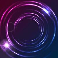 Shiny glowing neon colorful circles abstract background vector