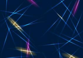 Colorful glowing laser beams lines abstract background vector