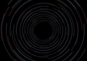 Dark circular lines abstract futuristic background vector