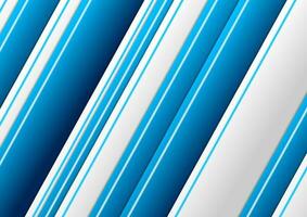 Blue grey geometric stripes abstract background vector