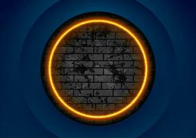 Abstract grunge background with orange fiery circle vector