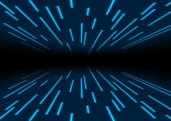 Blue neon laser trace lines abstract background