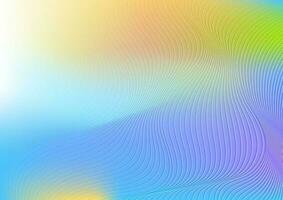 Colourful curved wavy lines abstract background vector