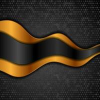 Corporate abstract background with golden waves vector