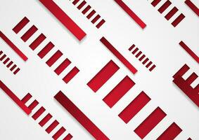 Geometric red grey tech abstract background vector