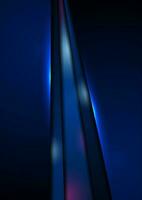 Dark blue glowing neon light abstract background vector