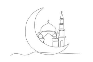 A magnificent Islamic mosque vector