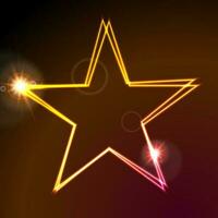 Colorful glowing neon abstract star background vector