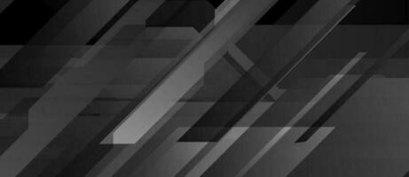 Black abstract technology geometric background vector