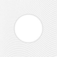 Grey smooth waves and circle abstract background vector